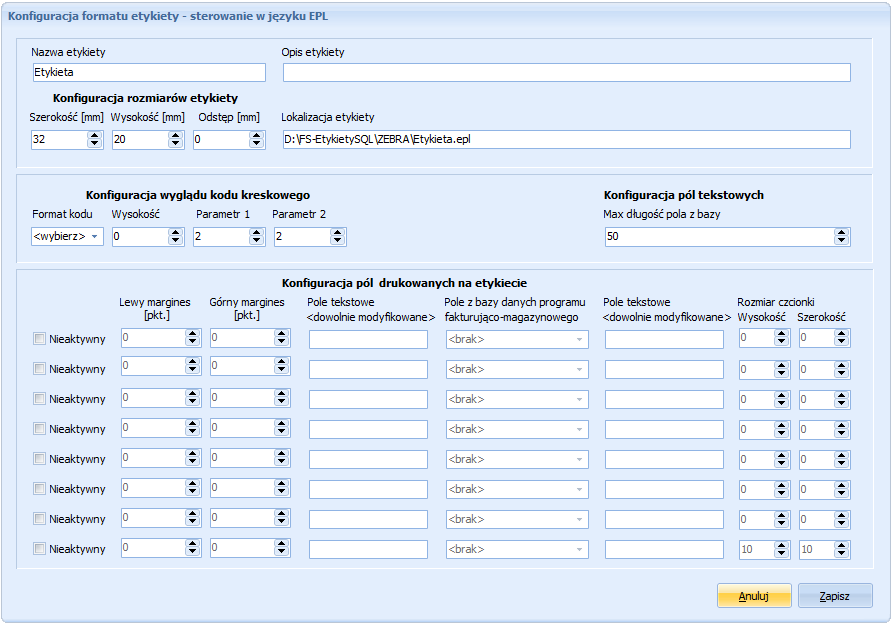 FS-Etykiety SQL