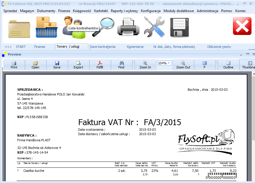 FS-Faktura SQL