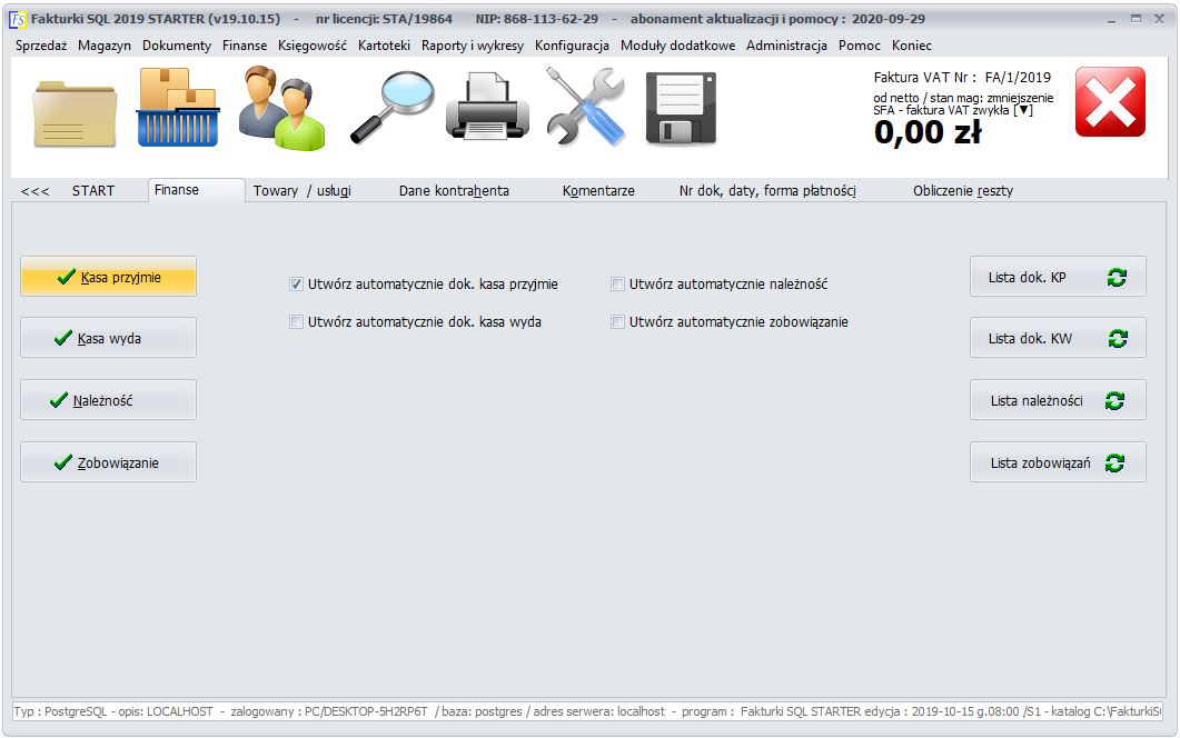 Fakturki SQL