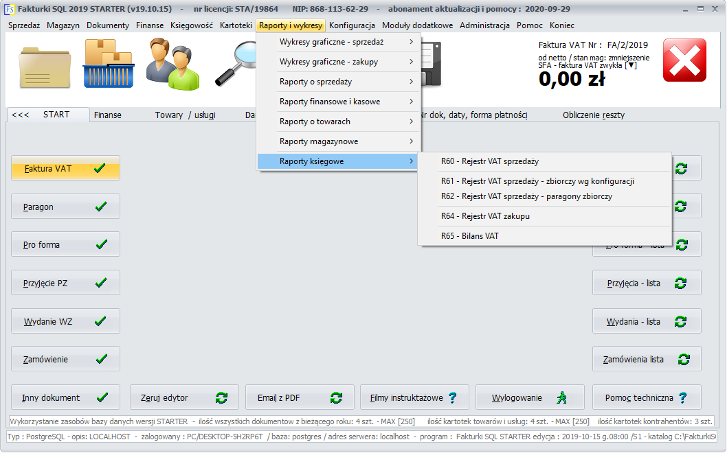 Fakturki SQL