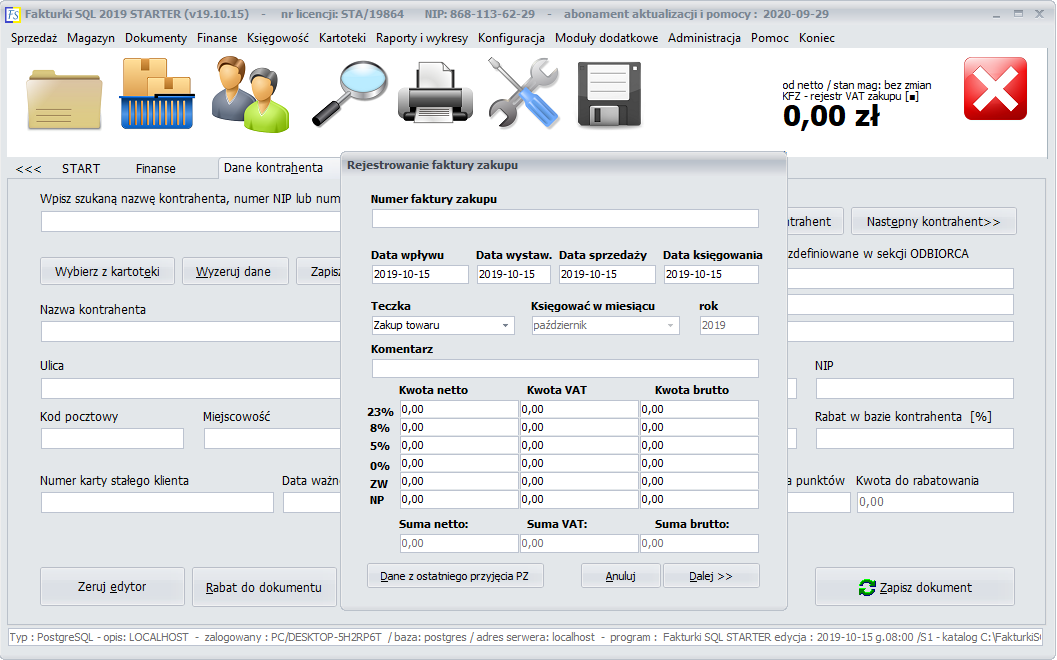 Fakturki SQL
