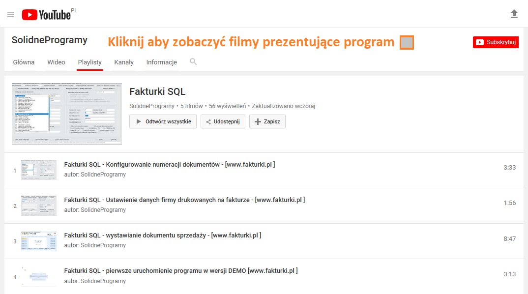 Fakturki SQL