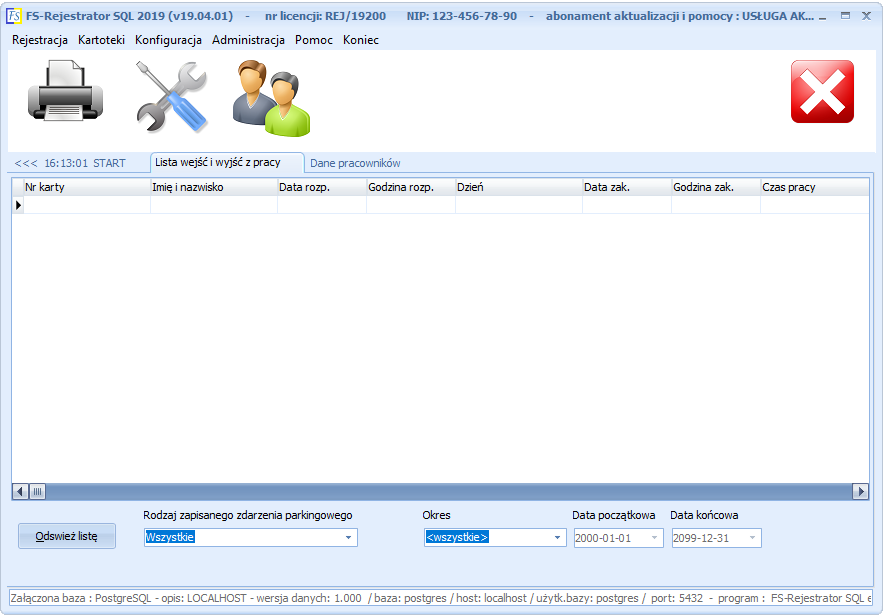 FS-Rejestrator SQL