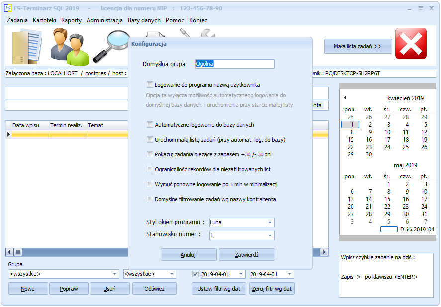 FS-Terminarz SQL